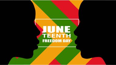 Haziran Bağımsızlık Günü 'nde. Özgürlük ya da Özgürlük Günü. Yıllık Amerikan bayramı, 19 Haziran 'da kutlandı.