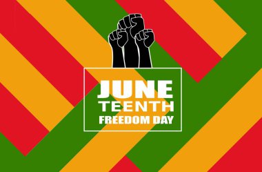 Haziran Bağımsızlık Günü 'nde. Özgürlük ya da Özgürlük Günü. Yıllık Amerikan bayramı, 19 Haziran 'da kutlandı.