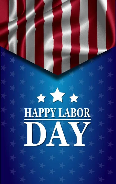 Happy Labor Day Bakgrund Med Usa Flagga — Stockfoto