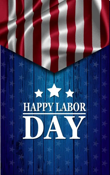 Happy Labor Day Bakgrund Med Usa Flagga — Stockfoto