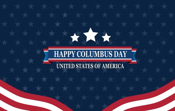 Columbus Day American Flag — стоковое фото