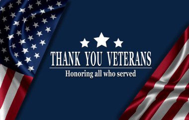 Amerikan bayrağıyla Gaziler Günü kutlu olsun.