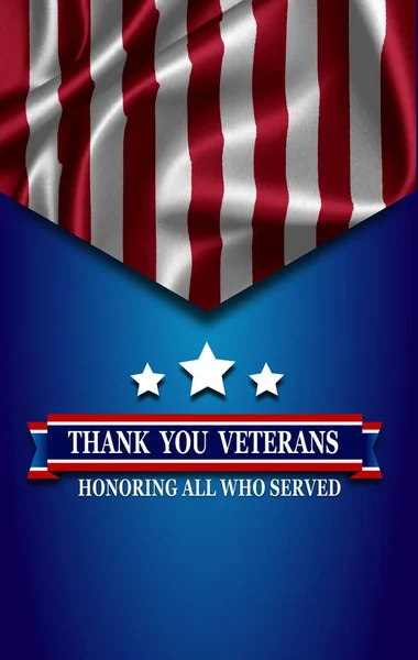 Feliz Día Los Veteranos Con Bandera Americana —  Fotos de Stock