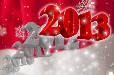 3D 2013 - Greeting Card clipart
