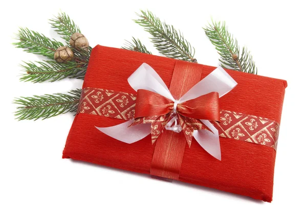 Christmas Present in red — Stock Photo, Image
