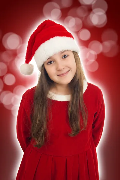 Schöne Weihnachten Mädchen lächelnd — Stockfoto