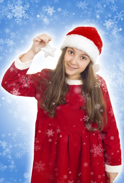 Schöne Weihnachten Teenager Mädchen — Stockfoto