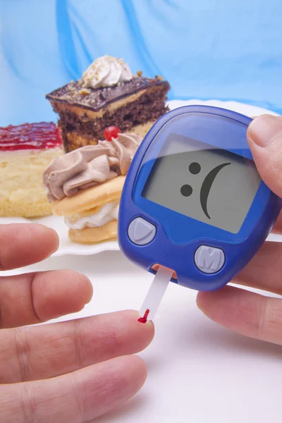 Funny Blood Sugar Test — Stock Photo, Image