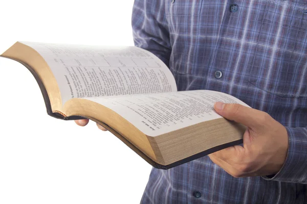 Man lezing Bijbel Stockfoto