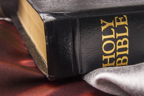 Black leather bible — Stock Photo, Image