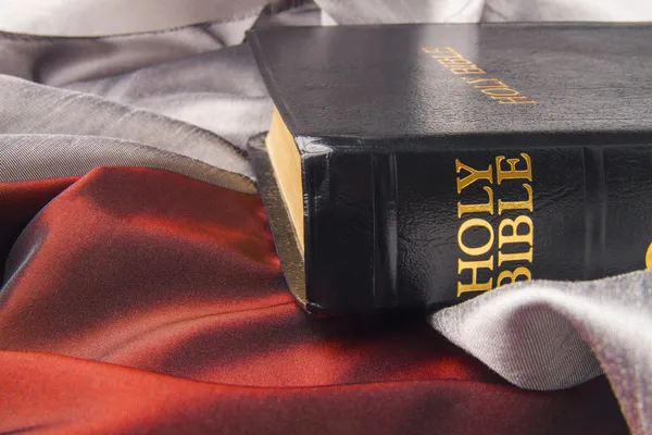 Biblia de cuero negro — Foto de Stock