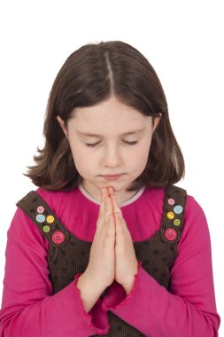 Kapalı gözlerle dua güzel kız