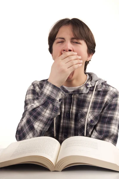 Teenage Boy Yawning — Stock Photo, Image