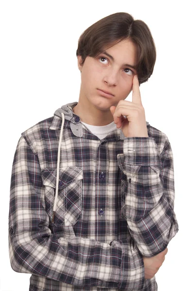 Handsome teenage thinking — Stock Photo, Image