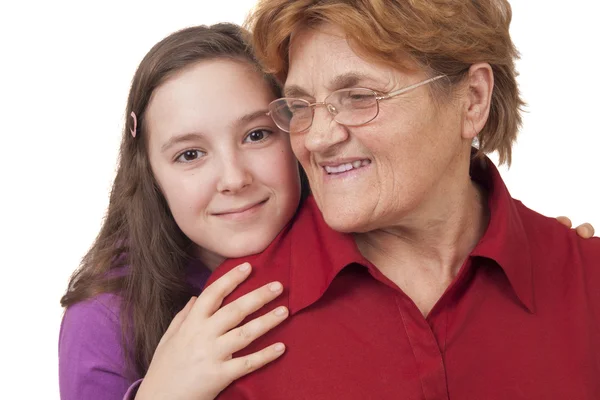 Grandmother and granddaughter — Stock Photo, Image