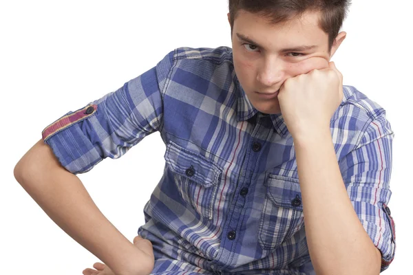 Teenage boy with acne problem — Stock Photo, Image