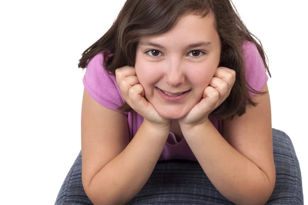 Portrait of beautiful teenage girl — Stock Photo, Image