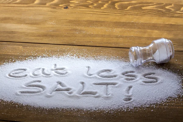 Eat less salt and medical concept — Stock Photo, Image