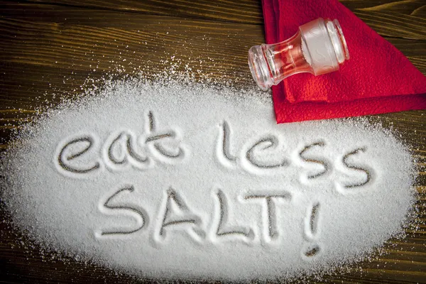 Eat less salt and medical concept — Stock Photo, Image