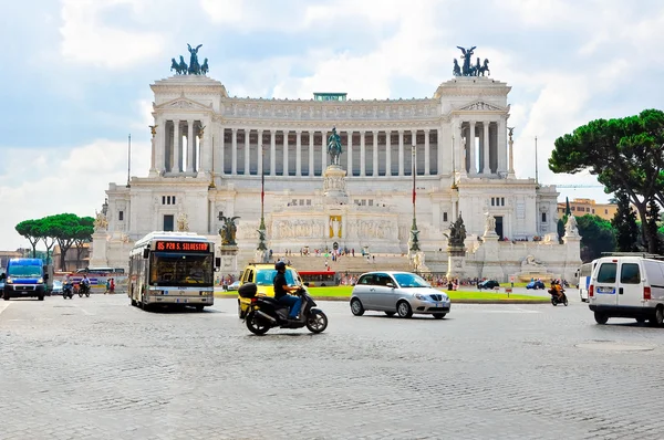 The Piazza Venezia in Rome. — Stock Photo, Image