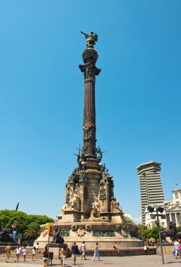 Columbus anıt, barcelona. İspanya.