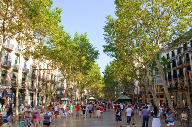 La rambla Barcelona, İspanya.