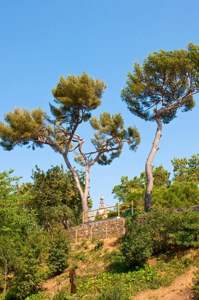 Vista do templo de Poble Espanyol. Barcelona . — Fotografia de Stock