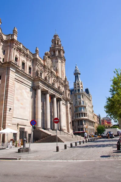 Barcelonas telegraf i middagarna. — Stockfoto