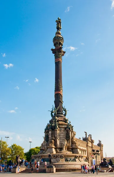 Monumento a Colombo, Barcelona. Espanha . — Fotografia de Stock