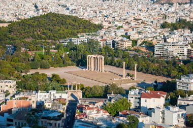 Atina, Yunanistan 'daki Olimpiyat Tapınağı Zeus.