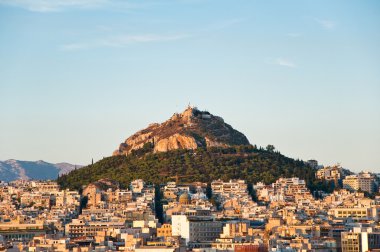 panoramik Atina ve mount lycabettus, Yunanistan.