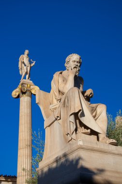 The statue of Socrates. Athens, Greece. clipart