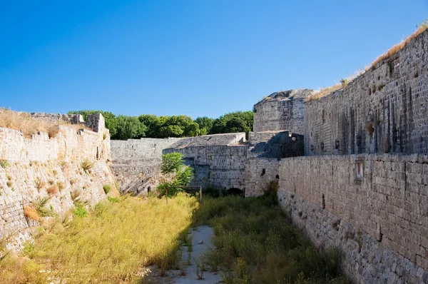 Castillo medieval en el casco antiguo de Rodas, Grecia . —  Fotos de Stock