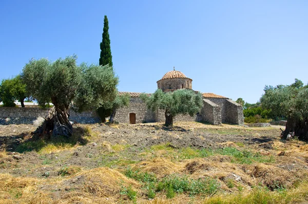 モニ thari があります修道院、ロードス島, ギリシャ. — ストック写真