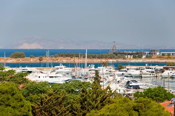 Yacht di sebuah pelabuhan. Yunani, Athena . — Stok Foto