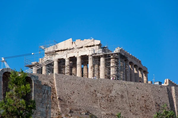 El Partenón en la Acrópolis ateniense, Grecia . — Foto de Stock