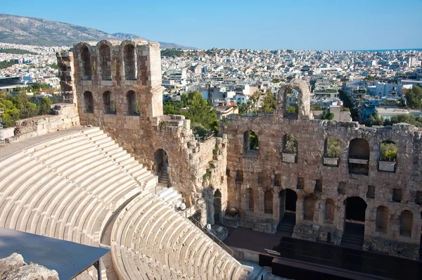 Herodes のオデオン アッティクスは、ギリシャ、アテネ. — ストック写真