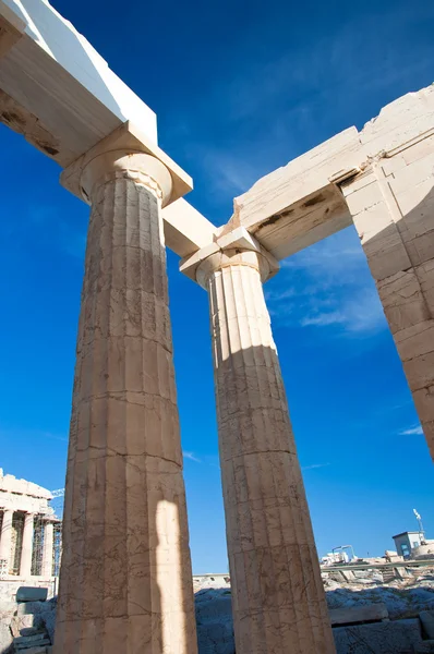 Dorische zuilen. Athens, Griekenland. — Stockfoto