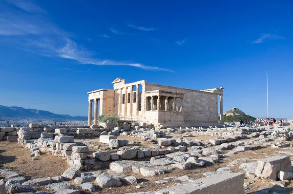 Erechtheion na Akropolu w Atenach w Grecji. — Zdjęcie stockowe