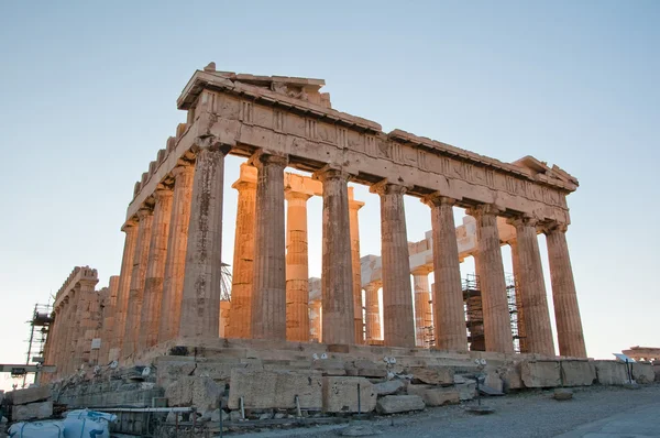 El Partenón en la Acrópolis ateniense, Grecia . — Foto de Stock