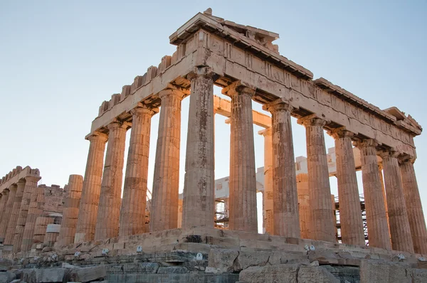 Het parthenon op de Atheense Akropolis, Griekenland. — Stockfoto
