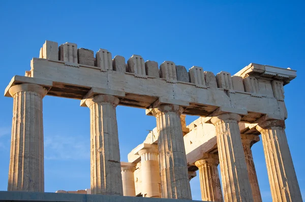 Dettaglio del Partenone sull'Acropoli ateniese, Grecia — Foto Stock