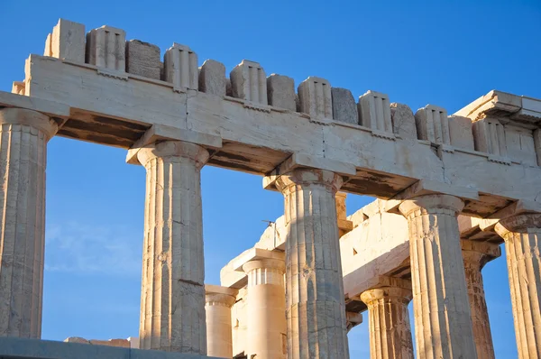 Szczegóły Partenonu na Akropol ateński, Grecja — Zdjęcie stockowe