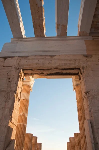 Detail of the Propylaea. Athens, Greece. — Stock Photo, Image