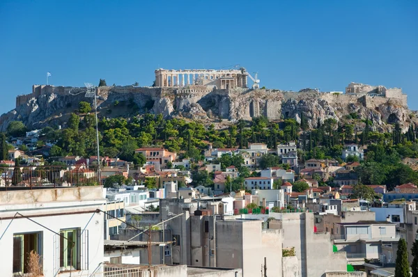 Flygfoto över Akropolis i Aten. Grekland. — Stockfoto