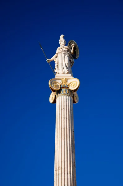 Athena'nın heykeli. Atina, Yunanistan. — Stok fotoğraf