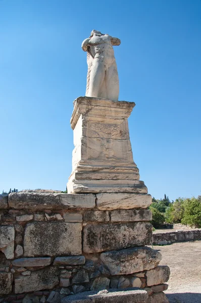 Estátua na Ágora Antiga. Grécia . — Fotografia de Stock