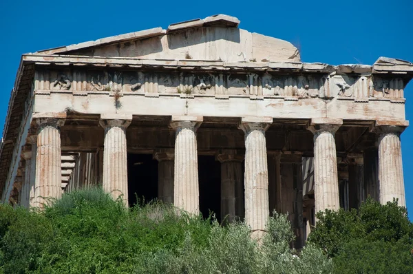 Fasáda héfaistův chrám. Athény, Řecko. — Stock fotografie