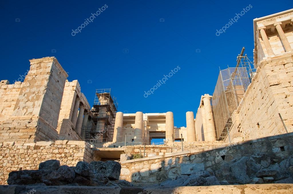 プロピュライアのままです アテネ ギリシャ ストック写真 C Phototraveller プロピュライアのままです アテネ ギリシャ ストック写真 C Phototraveller