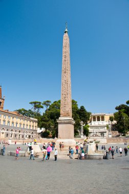 Piazza del popolo on Ağustos 6, 2013 yılında Roma, İtalya.